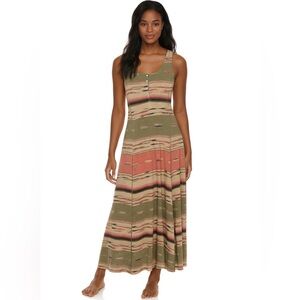 LAUREN RALPH LAUREN Women Size S Southwestern Aztec Print Sleeveless Maxi Dress
